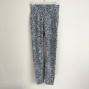 Varley Gray Animal Print Leggings Womens Pull On Athletic Yoga Size Small